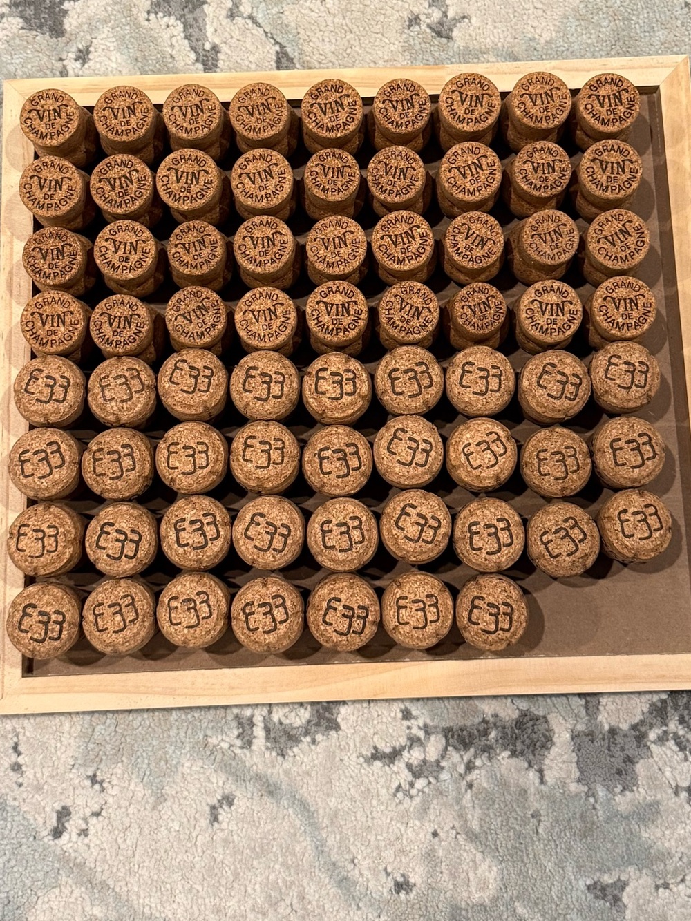 Lot of 70 used matching champagne corks